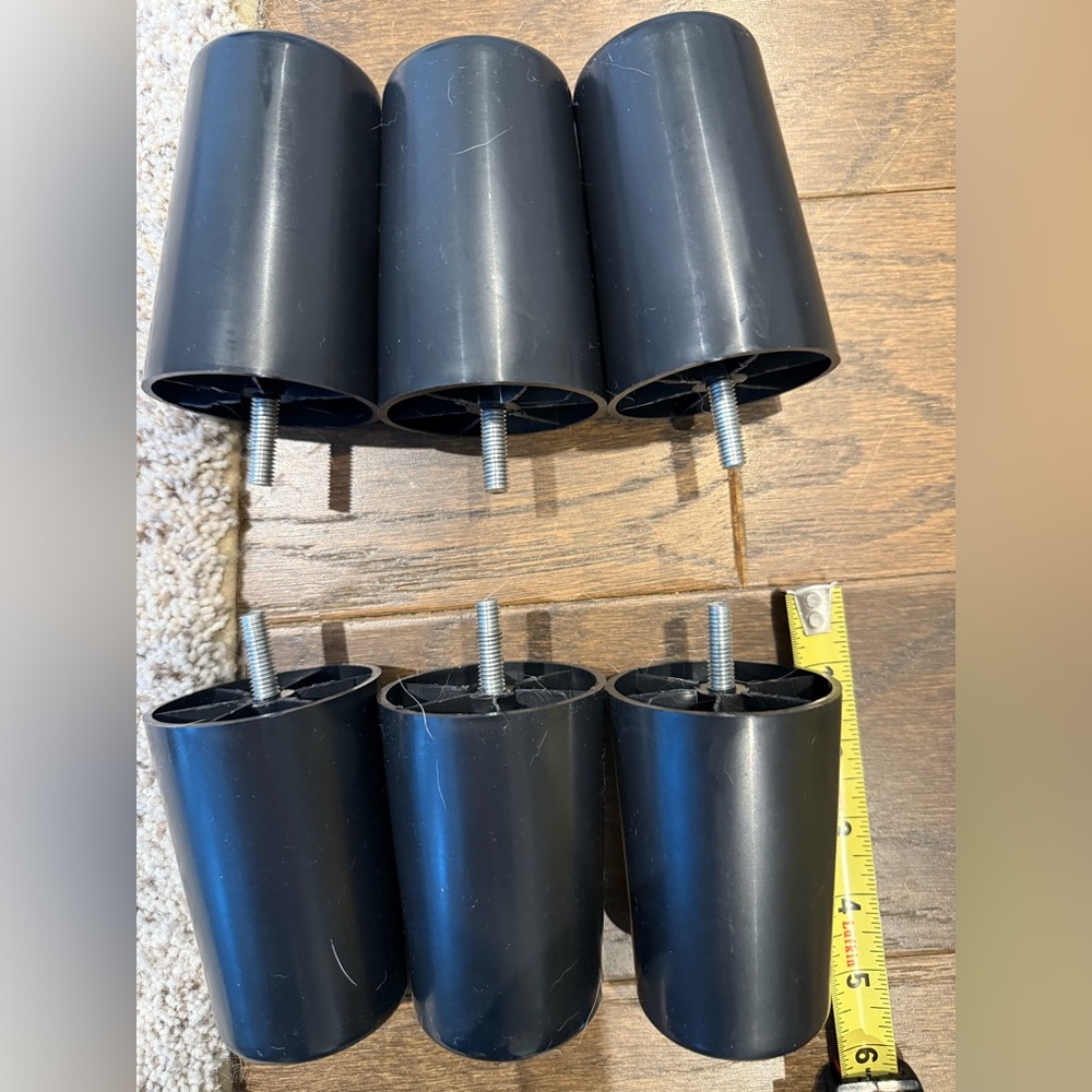 Furniture Legs Set of 6 - black